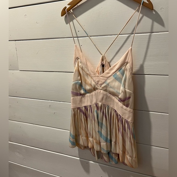 Free People Pastel Pleated Babydoll Cami – Size 2 - Picture 7 of 7
